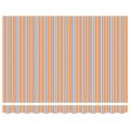 vidaXL Ručná vysúvacia markíza s LED Modrá, Oranžová, Biela 3 x 2,5 m