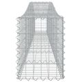 vidaXL Oblúkový gabionový kôš 15 ks 400x30x40/60 cm pozinkované železo