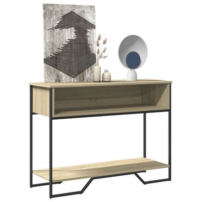 vidaXL Konzolový stolík dub sonoma 100x35x74,5 cm kompozitné drevo