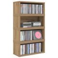 vidaXL Roh na skladovanie CD 4 ks Dub artisan 40 x 17 x 17 cm