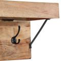 vidaXL Vešiak Nástenný Hnedá 73 x 19 x 23 cm Akáciový masív