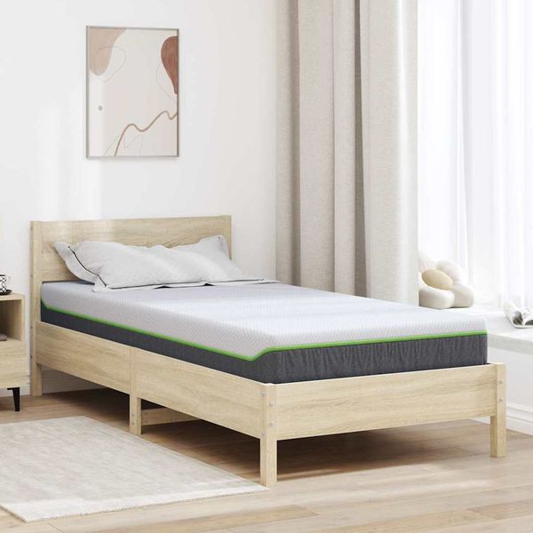 vidaXL Matrac Biela a šedá 100 x 200 cm žakárová tkanina