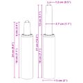 vidaXL Plynový valec kancelárskej stoličky Čierna 239-309 mm Železo