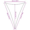 vidaXL Tieniaca plachta 160 g/m² béžová 5x7x7 m HDPE