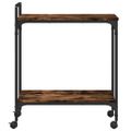 vidaXL Kuchynský vozík dymový dub 60,5x31x72,5 cm kompozitné drevo