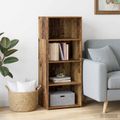 vidaXL Highboard Staré drevo 50 x 41 x 124 cm Kompozitné drevo