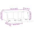 vidaXL Nástenná TV skrinka 78,5 x 41 x 30 cm Dub artisan