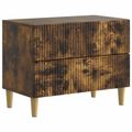 vidaXL Nočný stolík Dymový dub 62 x 34,5 x 48 cm Kompozitné drevo