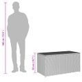 vidaXL Záhradný úložný box sivý 100x50x50 cm polyratanový