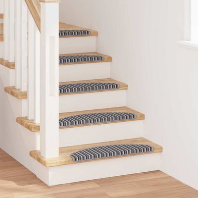 vidaXL Samolepiace schodové rohože 15 pcs Sivá 65 x 21 x 4 cm