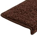 vidaXL Schodové rohože 30 ks 65x21x4 cm hnedé s obdĺžnikovým okrajom