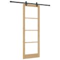 vidaXL Posuvné dvere ORKDAL 83 x 232 cm Prírodná a čierna