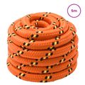 vidaXL Lano na čln 4 mm 5 m Oranžová