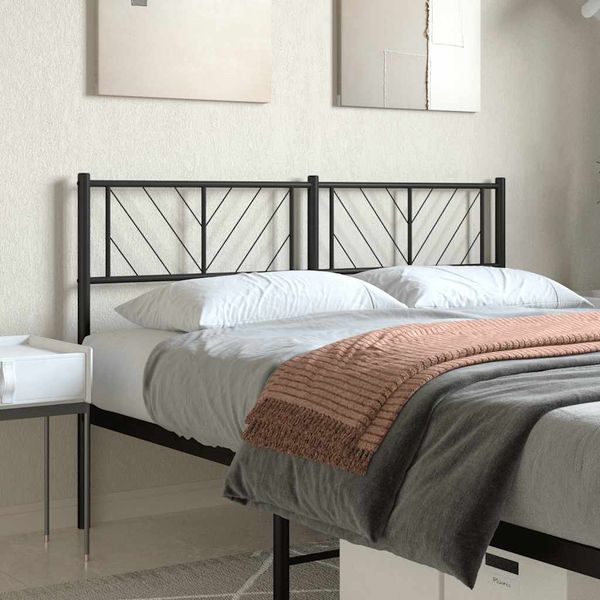 vidaXL Kovové náhradné čelo postele čierne 120 cm