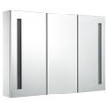 vidaXL LED kúpeľňová zrkadlová skrinka 89x14x62 cm