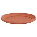 vidaXL Kruhový kvetinový podnos 6 ks Tehlovo červená Ø 27 x 2,5 cm