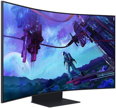 Samsung Odyssey Ark G9/G97NC/55"/VA/4K UHD/165Hz/1ms/Black/2R LED monitor, herný, prehnutý, Smart, 54,6", VA, 3840×2160, 165Hz, 1ms, 600cd/m2, 1M:1, 3× HDMI, DisplayPort, 2× USB, 2× USB-C, LA