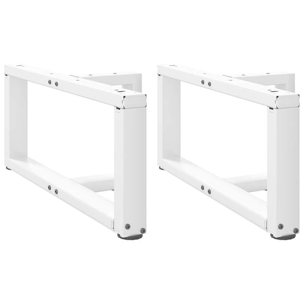 vidaXL Nohy konferenčného stolíka v tvare T, 2 ks, biele, 70x25x(30-31) cm, oceľové