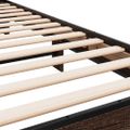 vidaXL Posteľný rám hnedý dub 90x200 cm kompozitné drevo a kov