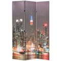 vidaXL Skladací paraván 120x170 cm, potlač nočného New Yorku