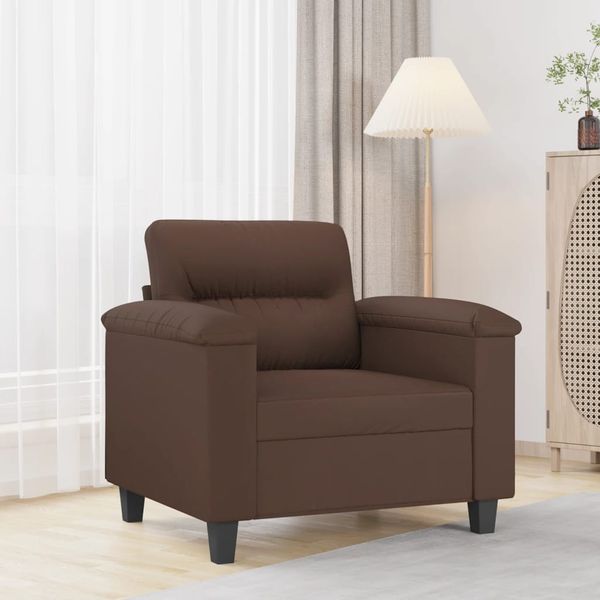 vidaXL Kreslo hnedé 60 cm umelá koža