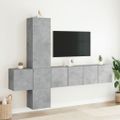 vidaXL 5-dielne TV nástenné skrinky betónovo sivé kompozitné drevo