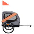 vidaXL Vozík za bicykel pre psa, oranžovo sivý