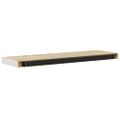 vidaXL Plávajúce nástenné police 2ks dubové a biele 80x23,5x3,8 cm MDF