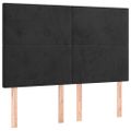 vidaXL Posteľný rám boxspring s matracom čierny 140x190 cm zamat