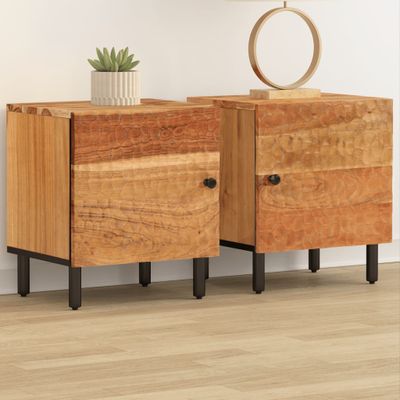 vidaXL Nočné stolíky 2 ks 40x33x46 cm akáciový masív