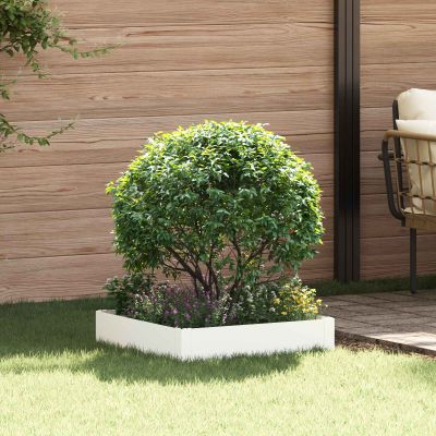 vidaXL Obrubník trávnika 60 x 60 x 20 cm Oceľ Biela