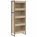 vidaXL Knižnica 60 x 30 x 155 cm Kompozitné drevo Sonoma