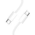 BWOO Kábel USB-C - USB-C 1m 60W pre iPhone 15 BO-X284 biela