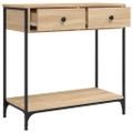 vidaXL Konzolový stolík dub sonoma 75 x 34,5 x 75 cm kompozitné drevo