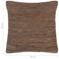 vidaXL Vankúše 2 ks chindi hnedé 45x45 cm koža a bavlna