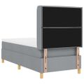 vidaXL Posteľ s pružinovým rámom Svetlosivá 100 x 200 cm látka