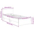 vidaXL Rám postele Staré drevo 75 x 190 cm Kompozitné drevo