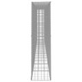vidaXL Gabiónová stena s krytom, pozinkovaná oceľ 600x50x200 cm