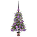 vidaXL Vianočný stromček s 150 LED-i so stojanom Zelená 65 cm PE