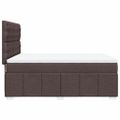 vidaXL Boxspring posteľ s matracom tmavohnedá 160x200 cm látka