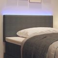 vidaXL LED hlavová doska Svetlosivá 80 cm Kordúrová tkanina