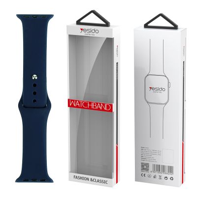 YESIDO WB44 SILICONE STRAP FOR iWATCH L 38/40/41 (97+132) #47 DEEP BLUE