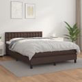 vidaXL Boxspring posteľ s matracom hnedá 140x190 cm umelá koža