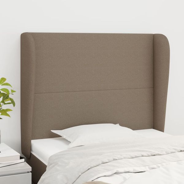 vidaXL Čelo postele so záhybmi sivohnedé 103x23x118/128 cm látka