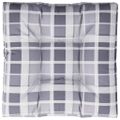 vidaXL Podložka na paletový nábytok, sivé kocky 80x80x12 cm, látka