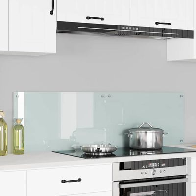 vidaXL Kuchynský obklad 2 pcs Biela 70 x 40 cm tvrdené sklo