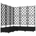 vidaXL Záhradný kvetináč 5 ks Čierna 120 x 120 x 125,5 cm PP