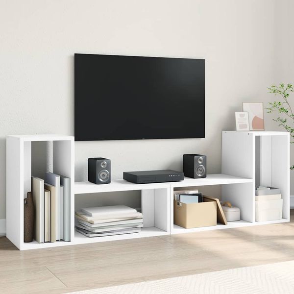 vidaXL TV skrinky 2 ks biele 75x30x50 cm kompozitné drevo