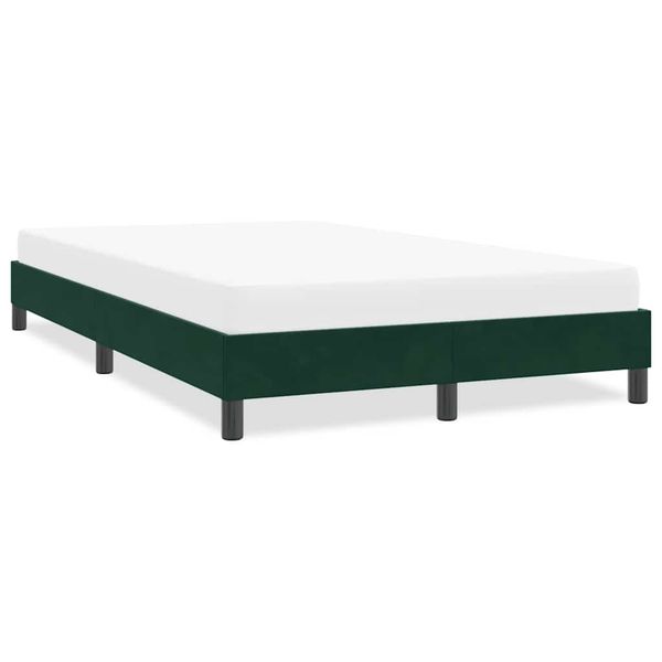 vidaXL Rám postele bez matraca Tmavo zelená 120x210 cm Zamat