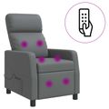 vidaXL Masážne relaxačné kreslo Sivá Umelá koža